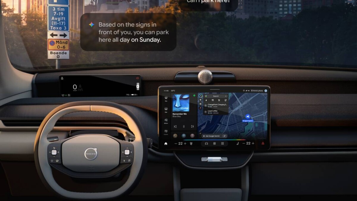 Elétricos da Volvo terá IA do Google Gemini integrada às câmeras para interpretar placas e evitar multas