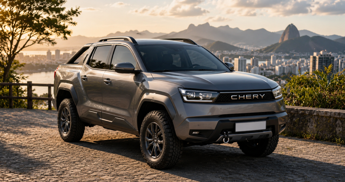 Chery desenvolve picape da família Tiggo para disputar o segmento das intermediárias e enfrentar Fiat Toro e BYD Mako