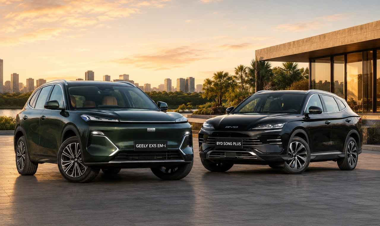 BYD Song Plus ou Geely EX5: qual SUV híbrido vale mais a pena na faixa dos R$ 250 mil?